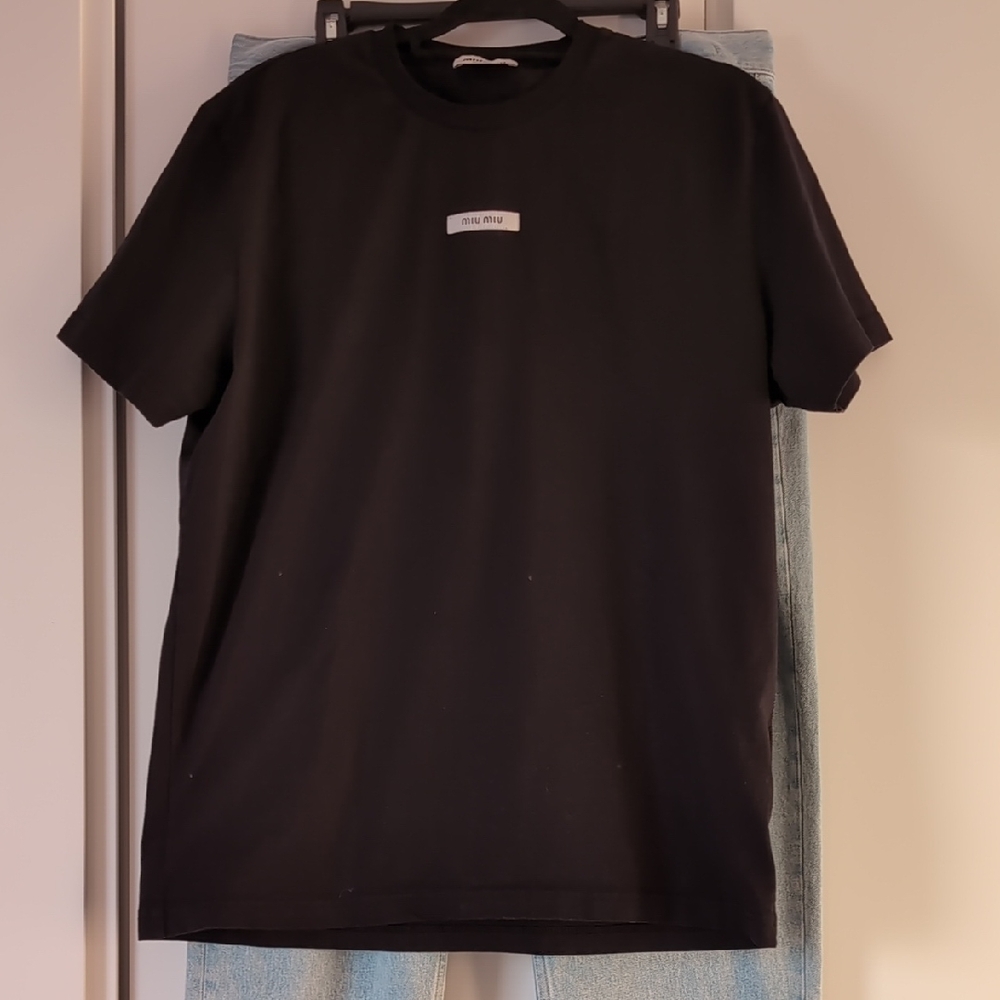 Miu Miu Black Short Sleeve Tee